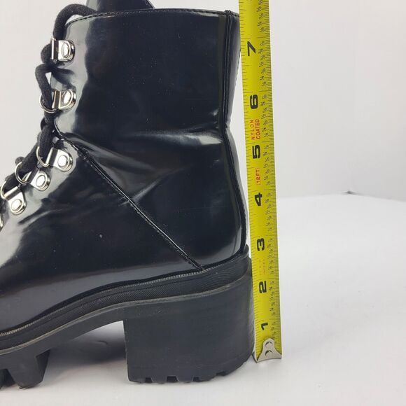 Jeffrey Campbell Marbel Faux Patent Leather Chunky Platform Combat Boot - Picture 2 of 16